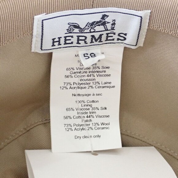 Hermes Harper H Serie Bucket N d158 Hat Cotton Beige main image 8